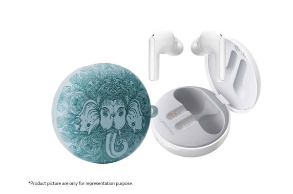 LG Tone Free Wireless Earbuds with Noise Isolation, UVnano 99.9% Bacteria-Free, Prestigious British Meridian Sound, Dual Microphones in Each Earbud and IPX4 Water Resistance (FN5U, White) - Image 2