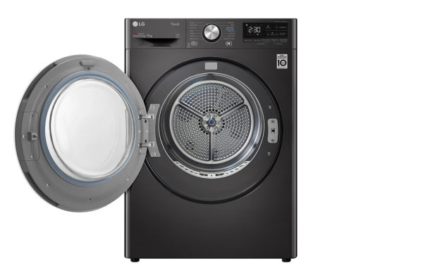 9.0kg, Heat Pump Dryer with Inverter Control in Black Steel Finish - Image 2