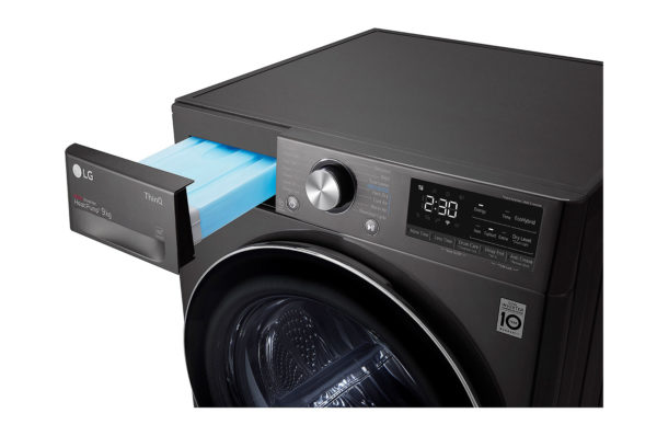 9.0kg, Heat Pump Dryer with Inverter Control in Black Steel Finish - Image 4
