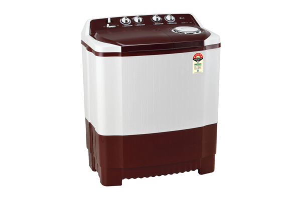 LG 7.5 kg 5 Star Semi-Automatic Top Loading Washing Machine (P7510RRAZ, Burgundy, Roller Jet Pulsator) - Image 5